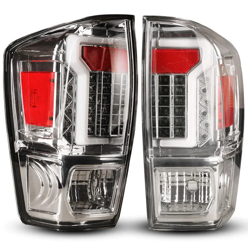 Winjet 2016-2023 Toyota Tacoma LED Tail Light- Chrome/Clear OffRoadUSA.com