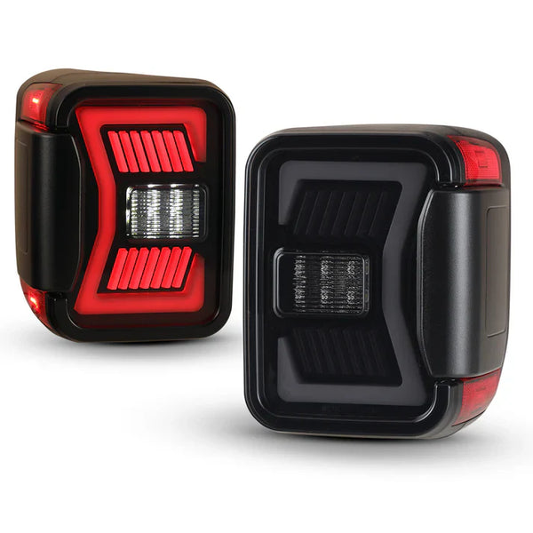Winjet 2019-2025 Jeep Gladiator JT LED Sequential Tail light - Black/Smoke OffRoadUSA.com