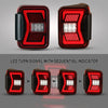 Winjet 2019-2025 Jeep Gladiator JT LED Sequential Tail light - Black/Red OffRoadUSA.com