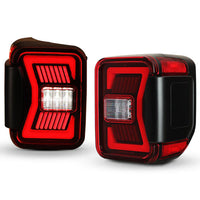 Winjet 2019-2025 Jeep Gladiator JT LED Sequential Tail light - Black/Red OffRoadUSA.com