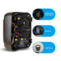 Winjet 2019-2025 Jeep Gladiator JT LED Sequential Tail light - Gloss Black/Clear OffRoadUSA.com