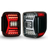 Winjet 2019-2025 Jeep Gladiator JT LED Sequential Tail light - Gloss Black/Clear OffRoadUSA.com