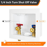 1/2" PEX Expansion (F1960) Inlet, Washing Machine Outlet Box, Center Drain Plumbingsell