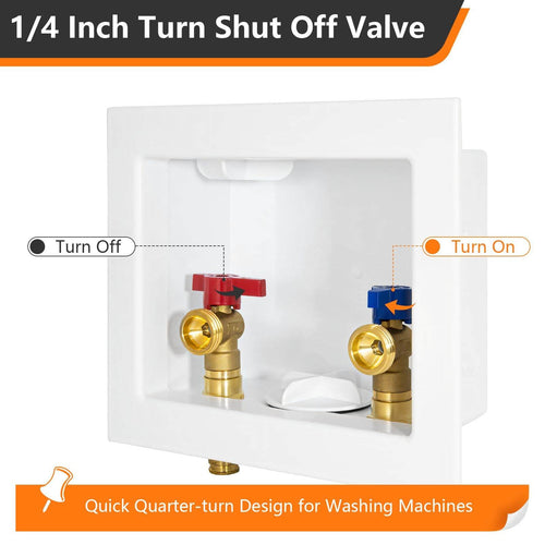 1/2" PEX Expansion (F1960) Inlet, Washing Machine Outlet Box, Center Drain Plumbingsell