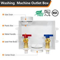 1/2" CPVC PPE Intet, Washing Machine Outlet Box Plumbingsell