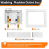 1/2" Sweat Inlet, Washing Machine Outlet Box, with Stainless Steel Water Hammer Arrestor Plumbingsell