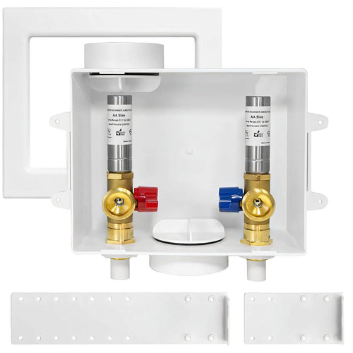 1/2" CPVC PPE Intet, Washing Machine Outlet Box, with Stainless Steel Arrestor Plumbingsell