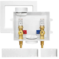 1/2" PEX Crimp (F1807) Inlet, Washing Machine Outlet Box, with Copper Water Hammer Arrestor Plumbingsell