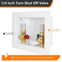 1/2" CPVC PPE Intet, Washing Machine Outlet Box, with Copper Arrestor Plumbingsell