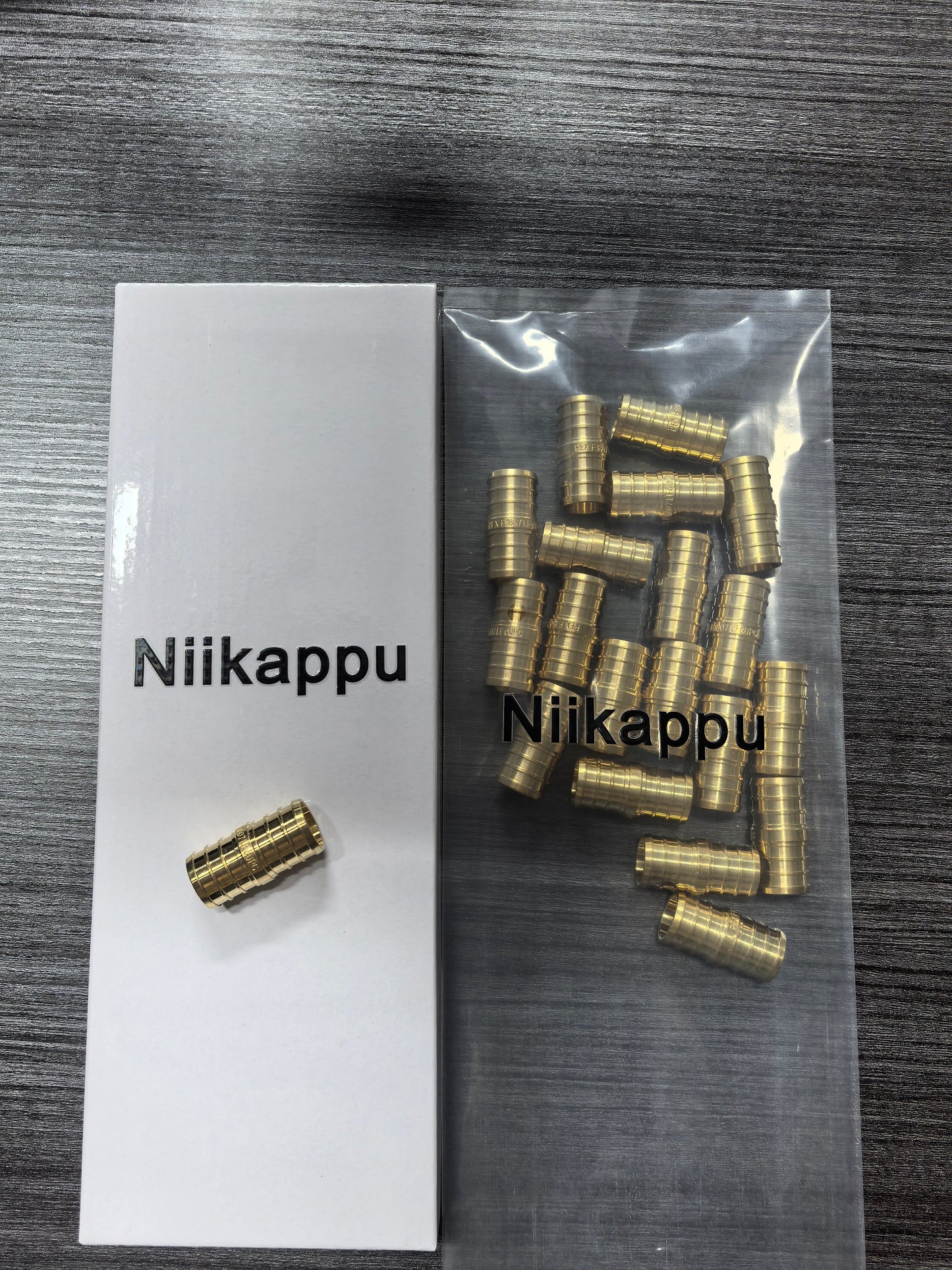 Niikappu Metal Pipe Connectors PEX-B Crimp 1/2" PEX x 1/2" PEX Coupling (Lead Free)