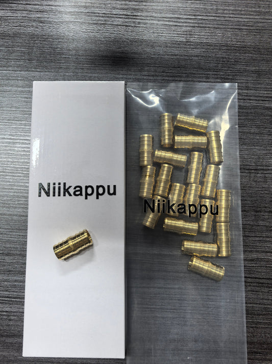 Niikappu Metal Pipe Connectors PEX-B Crimp 1/2" PEX x 1/2" PEX Coupling (Lead Free)