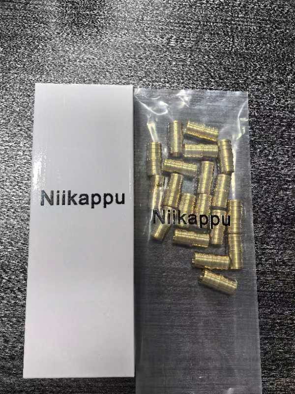 Niikappu Metal Pipe Connectors PEX-B Crimp 1/2" PEX x 1/2" PEX Coupling (Lead Free)