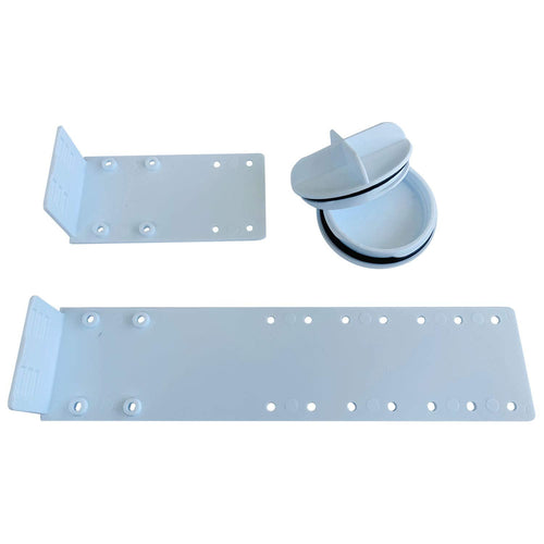 1/2" PEX Crimp (F1807) Inlet, Washing Machine Outlet Box, with Center Drain Plumbingsell