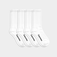White Classic Crew Socks 4-pack Repossier