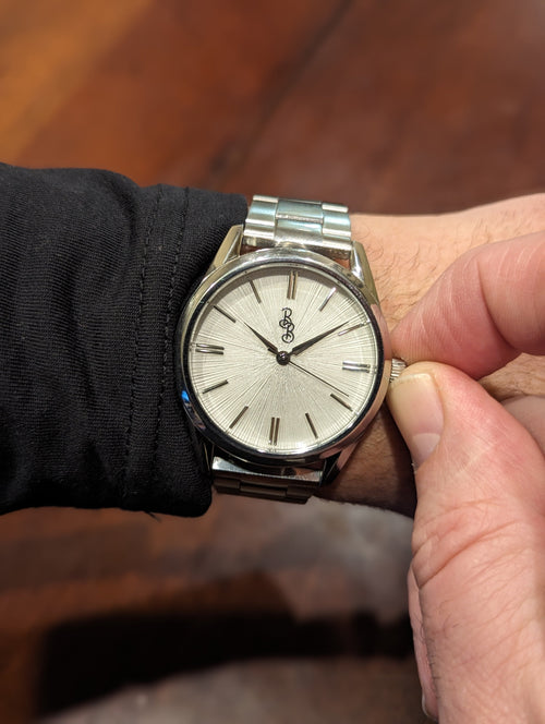 White Sunburst Watch The Beyond Boring Watch Company