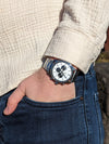 White and Black Chronograph The Beyond Boring Watch Company