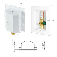 1/2" PEX Expansion (F1960) Inlet, Ice Maker Outlet Box, with Copper Arrestor Plumbingsell