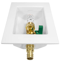 1/2" PEX Expansion (F1960) Inlet, Ice Maker Outlet Box, with Copper Arrestor Plumbingsell