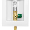 1/2" PEX Expansion (F1960) Inlet, Ice Maker Outlet Box, with Stainless Steel Arrestor Plumbingsell