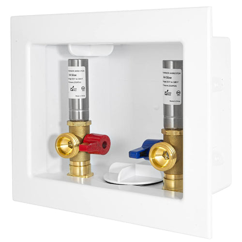 1/2" CPVC PPE Intet, Washing Machine Outlet Box, with Stainless Steel Arrestor Plumbingsell