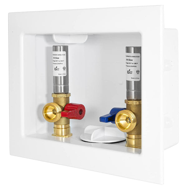 1/2" CPVC PPE Intet, Washing Machine Outlet Box, with Stainless Steel Arrestor Plumbingsell