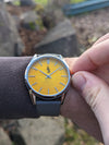 Yellow Sunburst Watch The Beyond Boring Watch Company