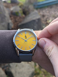 Yellow Sunburst Watch The Beyond Boring Watch Company