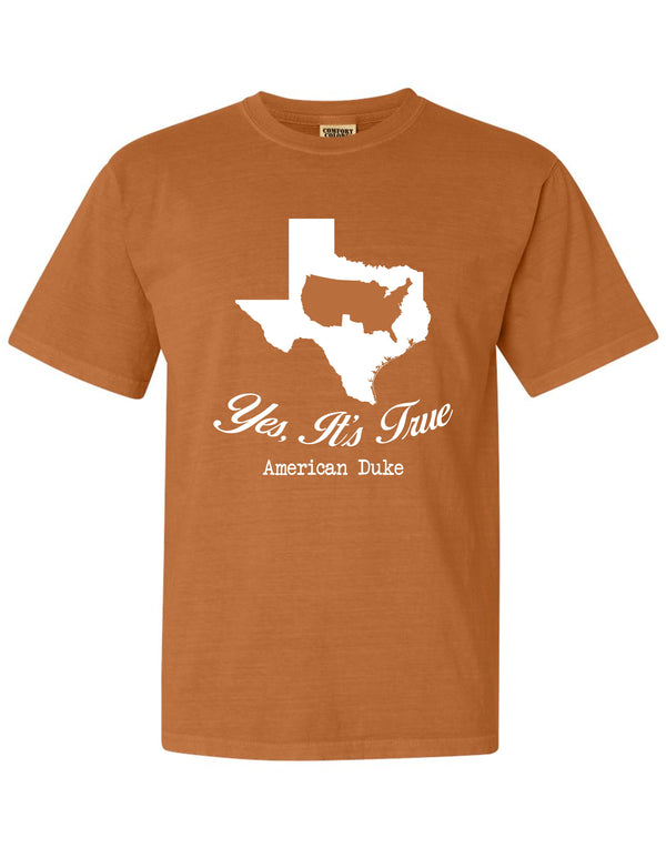 American Duke Apparel Company The Everything is Bigger T-Shirt - Texas Orange