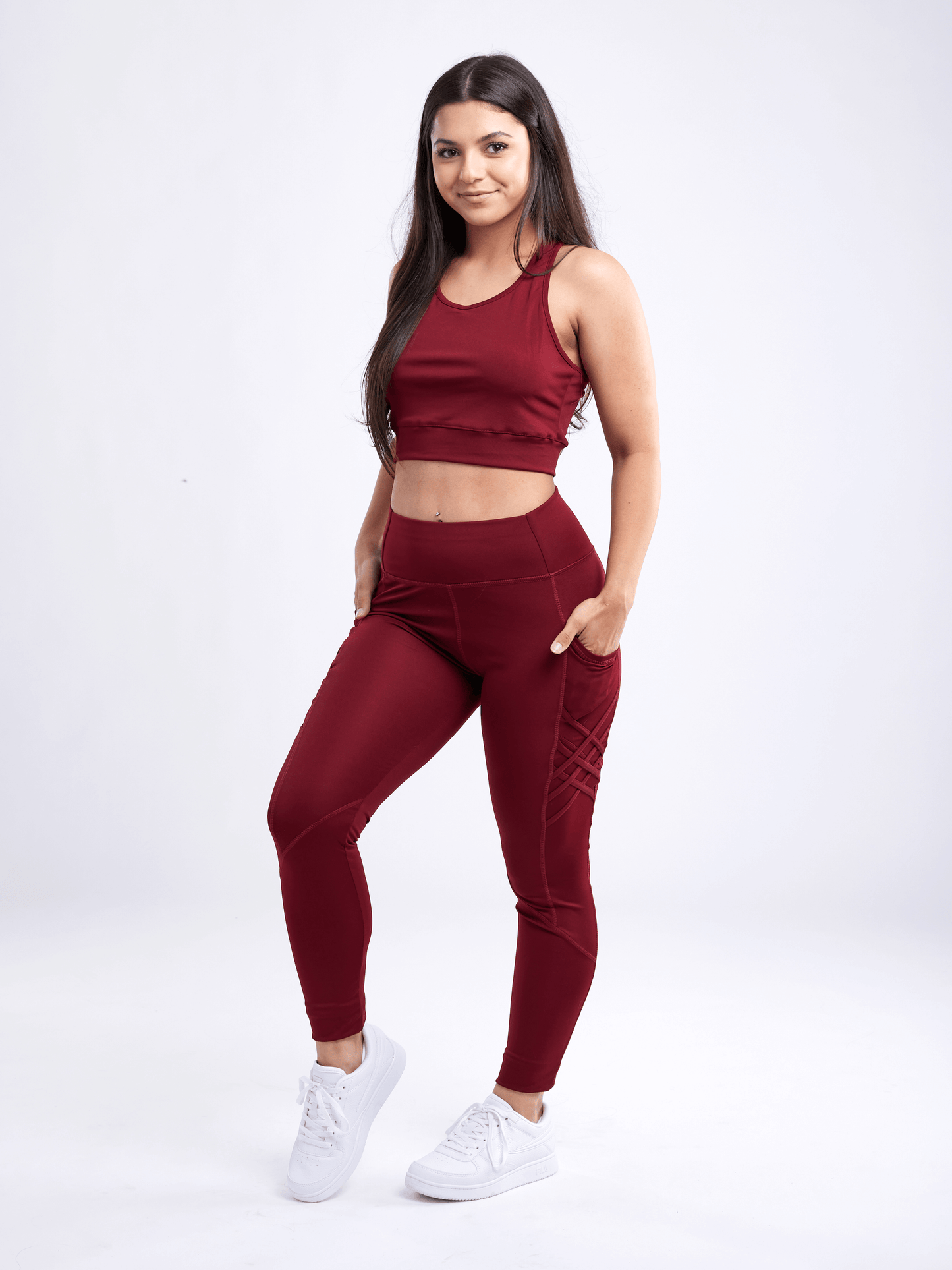 JupiterGear High-Waisted Criss-Cross Training Leggings with Hip Pockets Jupiter Gear