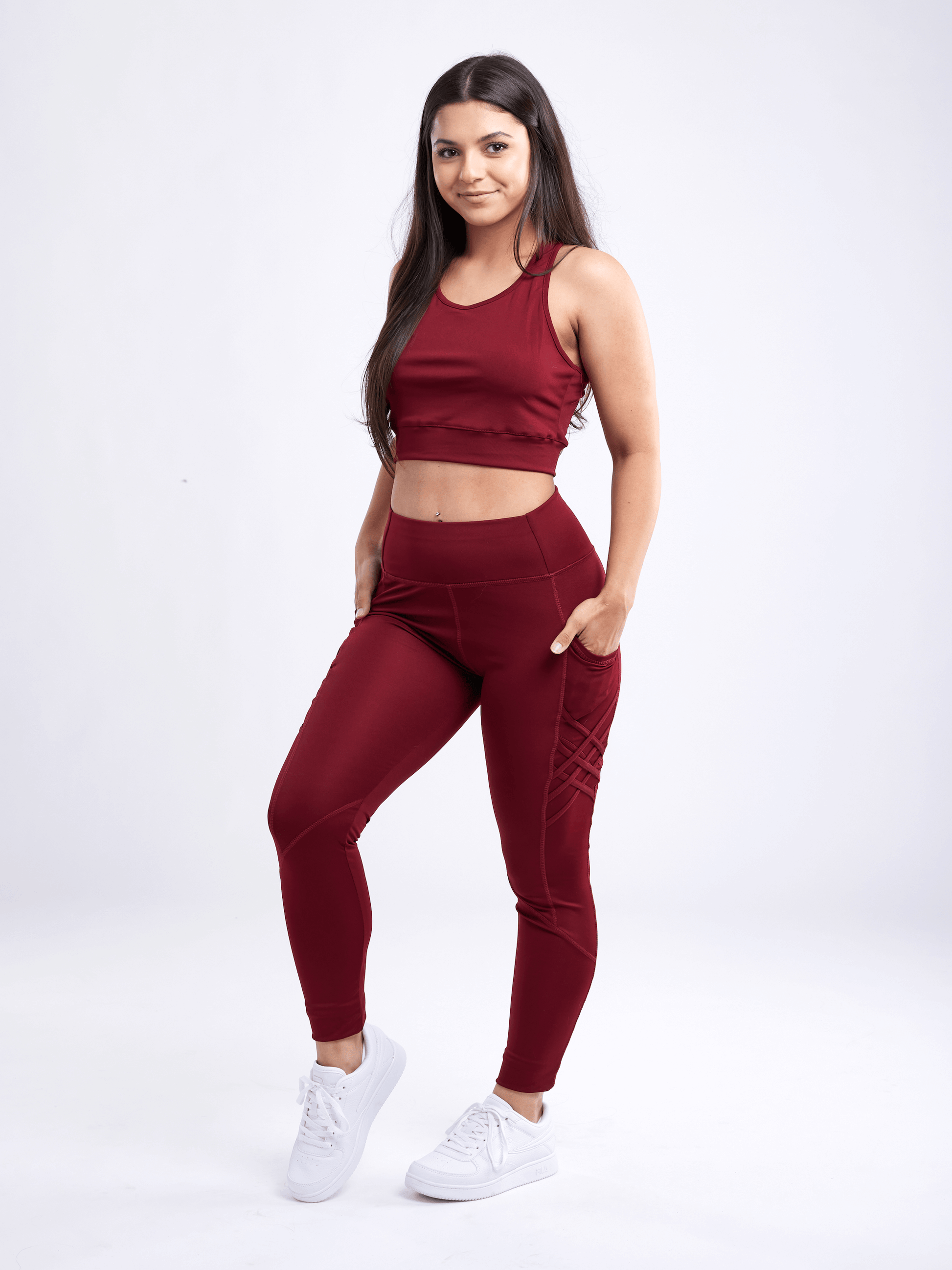 JupiterGear High-Waisted Criss-Cross Training Leggings with Hip Pockets Jupiter Gear