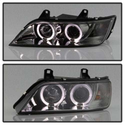 Spyder BMW Z3 96-02 Projector Headlights LED Halo Smoke High H1 Low H1 PRO-YD-BMWZ396-HL-SM OffRoadUSA.com
