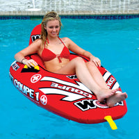 WOW Sports 1 Person Coupe Cockpit Towable Water Tube and Lounge Chair (15-1020) Jupiter Gear