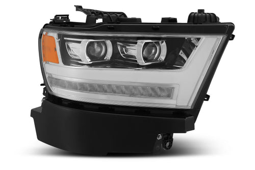 AlphaRex 19-20 Ram 1500HD PRO-Series Proj Headlight Plnk Styl Chrm w/Activ Light/Seq Signal/Plnk DRL OffRoadUSA.com