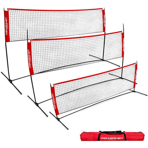 PowerNet Portable 10x3 Ft Net for Tennis Badminton Volleyball Pickellball (1050) Jupiter Gear