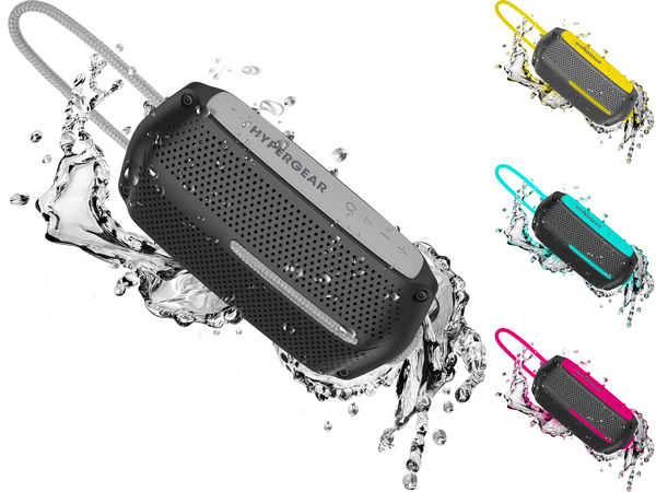HyperGear Wave Water Resistant Wireless Speaker with Extended Battery Life (WATER-PRNT) Jupiter Gear