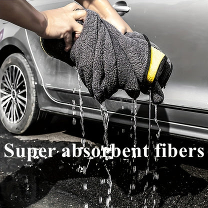 Extra Large Microfiber Car Wash Towel, Ultra Plush Absorbent Detailing Cloth for Auto Care and Drying, Dual-Sided Car Cleaning Accessory