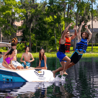 WOW Watersports Vis-Wave Adult Life Vest Blue Jupiter Gear