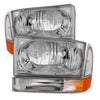 xTune Ford F250/350/450 Superduty 99-04 Crystal Headlights w/ Bumper Lights HD-JH-FF25099-AM-C OffRoadUSA.com