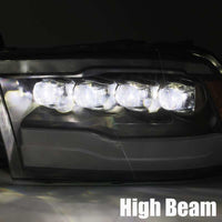 AlphaRex 09-18 Ram Truck NOVA-Series LED Projector Headlights Jet Black OffRoadUSA.com