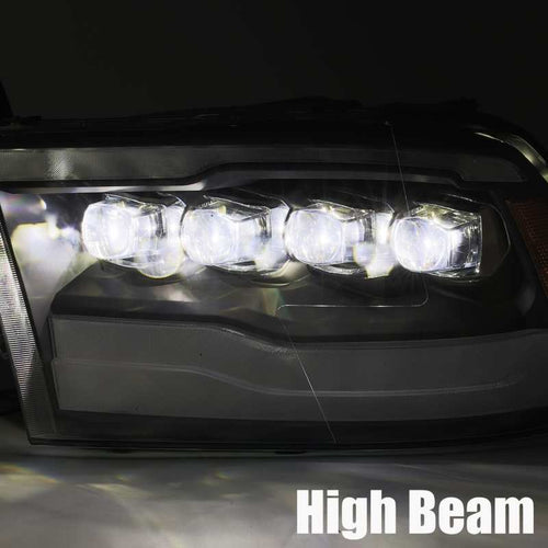 AlphaRex 09-18 Ram Truck NOVA-Series LED Projector Headlights Jet Black OffRoadUSA.com