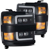 AlphaRex 15-19 Chevrolet Silverado 2500HD/3500HD MKII NOVA-Series LED Projector Headlights Jet Black OffRoadUSA.com