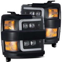 AlphaRex 15-19 Chevrolet Silverado 2500HD/3500HD MKII NOVA-Series LED Projector Headlights Jet Black OffRoadUSA.com