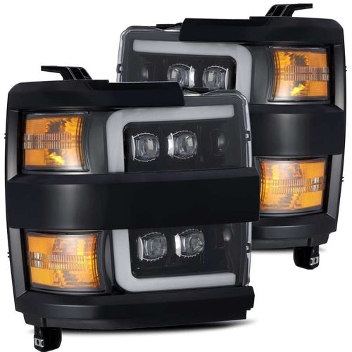 AlphaRex 15-19 Chevrolet Silverado 2500HD/3500HD MKII NOVA-Series LED Projector Headlights Jet Black OffRoadUSA.com