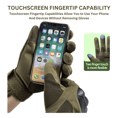 Tactical Military Airsoft Gloves for Outdoor Sports, Paintball, and Motorcycling with Touchscreen Fingertip Capability Jupiter Gear