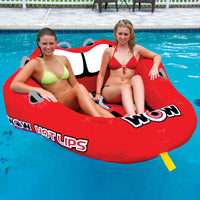 WOW Sports Hot Lips 2 Person Towable Water Tube For Pool and Lake Jupiter Gear