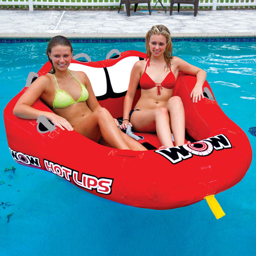 WOW Sports Hot Lips 2 Person Towable Water Tube For Pool and Lake Jupiter Gear