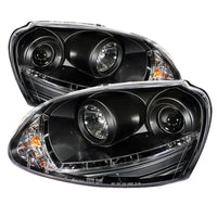 Spyder Volkswagen GTI 06-09/Jetta 06-09 Xenon/HID Model Only - DRL Black PRO-YD-VG06-HID-DRL-BK OffRoadUSA.com