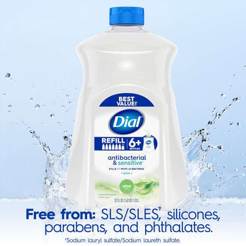 Dial Antibacterial Liquid Hand Soap Refill, Aloe Scent, 52 Ounce EasyOptionXY LLC