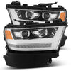 AlphaRex 19-20 Ram 1500HD PRO-Series Proj Headlight Plnk Styl Chrm w/Activ Light/Seq Signal/Plnk DRL OffRoadUSA.com