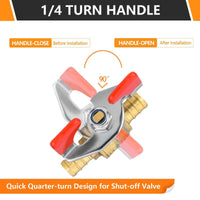 1/2" PEX Crimp Butterfly Ball Valve, Red (Lead Free) Plumbingsell